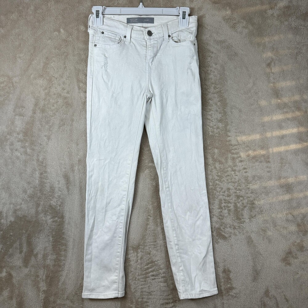 Signature By Levi Strauss Jeans Girls 10 White Skinny Stretch Denim Pants
